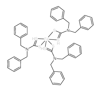 Iron,tris[bis(phenylmethyl)carbamodithioato-kS,kS']-, (OC-6-11)-结构式