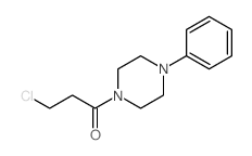 1-Propanone,3-chloro-1-(4-phenyl-1-piperazinyl)- Structure