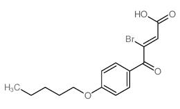 2-Butenoic acid,3-bromo-4-oxo-4-[4-(pentyloxy)phenyl]-结构式