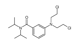 m-[Bis(2-chloroethyl)amino]-N,N-diisopropylbenzamide结构式