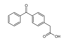 (4-Benzoylphenyl)acetic acid Structure