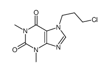 7-(3-chloropropyl)-3,7-dihydro-1,3-dimethyl-1H-purine-2,6-dione结构式