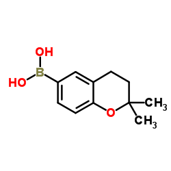 Boronic acid, B-​(3,​4-​dihydro-​2,​2-​dimethyl-​2H-​1-​benzopyran-​6-​yl)​结构式