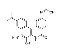 4-acetamido-N-[(Z)-1-[4-(dimethylamino)phenyl]-3-hydrazinyl-3-oxoprop-1-en-2-yl]benzamide Structure