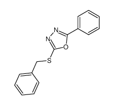 2-(benzylthio)-5-phenyl-1,3,4-oxadiazole结构式