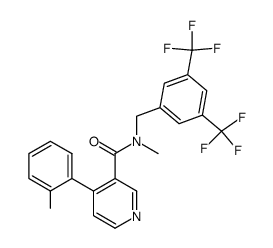 N-(3,5-bis-trifluoromethyl-benzyl)-N-methyl-4-o-tolyl-nicotinamide结构式