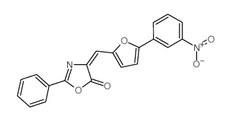 5(4H)-Oxazolone, 4-[[5-(3-nitrophenyl)-2-furanyl]methylene]-2-phenyl- (en) Structure