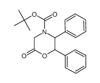 6-氧-2,3-二苯基-4-吗啉羧酸叔丁酯结构式