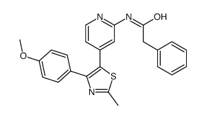 N-[4-[4-(4-methoxyphenyl)-2-methyl-1,3-thiazol-5-yl]pyridin-2-yl]-2-phenylacetamide Structure