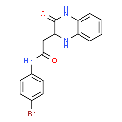 N-(4-BROMO-PHENYL)-2-(3-OXO-1,2,3,4-TETRAHYDRO-QUINOXALIN-2-YL)-ACETAMIDE结构式