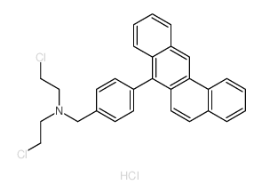 N-[(4-benzo[a]anthracen-7-ylphenyl)methyl]-2-chloro-N-(2-chloroethyl)ethanamine,hydrochloride Structure
