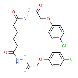 N'1,N'6-Bis[(4-chlorophenoxy)acetyl]hexanedihydrazide structure