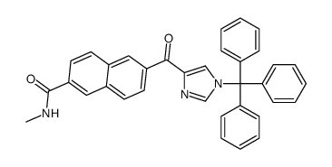 N-Methyl-6-(1-trityl-1H-imidazole-4-carbonyl)-2-naphthamide structure
