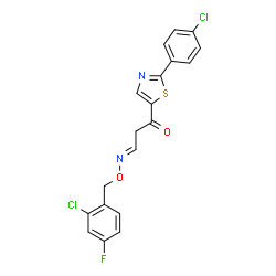 3-[2-(4-CHLOROPHENYL)-1,3-THIAZOL-5-YL]-3-OXOPROPANAL O-(2-CHLORO-4-FLUOROBENZYL)OXIME Structure