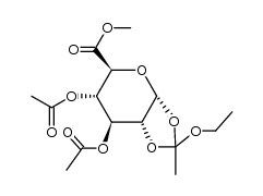 methyl 3,4-di-O-acetyl-α-D-glucuronatopyranose exo-1,2-O-(ethyl orthoacetate) Structure