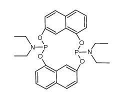cyclo[bis(naphthalene-1,7-diyl diethylamidophosphite)] Structure