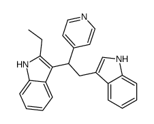 3,3'-[1-(4-Pyridinyl)-1,2-ethanediyl]bis(2-ethyl-1H-indole) structure