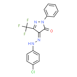 (Z)-4-(2-(4-CHLOROPHENYL)HYDRAZONO)-1-PHENYL-3-(TRIFLUOROMETHYL)-1H-PYRAZOL-5(4H)-ONE picture