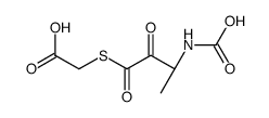 2-[(3R)-3-(carboxyamino)-2-oxobutanoyl]sulfanylacetic acid Structure