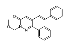 2-(methoxymethyl)-6-phenyl-5-(2-phenylethenyl)pyridazin-3-one Structure
