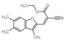 ethyl 2-cyano-3-(3,5,6-trimethylbenzofuran-2-yl)prop-2-enoate Structure