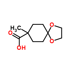 8-Methyl-1,4-dioxaspiro[4.5]decane-8-carboxylic acid structure