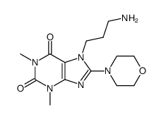 7-(3-amino-propyl)-1,3-dimethyl-8-morpholin-4-yl-3,7-dihydro-purine-2,6-dione结构式