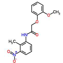 2-(2-Methoxyphenoxy)-N-(2-methyl-3-nitrophenyl)acetamide结构式