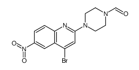 4-(4-bromo-6-nitroquinolin-2-yl)piperazine-1-carbaldehyde Structure