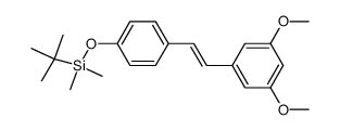 (E)-4'-(tert-butyldimethylsilyloxy)-3,5-dimethoxystilbene Structure