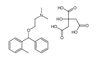 3-carboxy-3,5-dihydroxy-5-oxopentanoate,dimethyl-[2-[(2-methylphenyl)-phenylmethoxy]ethyl]azanium Structure