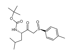 (3S,RS)-N-(tert-butoxycarbonyl)-3-amino-5-methyl-1-[(4-methylphenyl)sulfinyl]-2-hexanone结构式