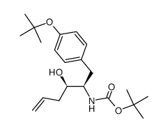 (R,R)-[1-(4-tert-butoxy-benzyl)-2-hydroxy-pent-4-enyl]-carbamic acid tert-butyl ester Structure