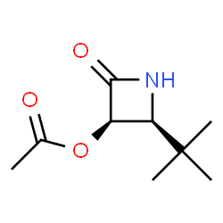 2-Azetidinone,3-(acetyloxy)-4-(1,1-dimethylethyl)-,(3R,4S)-rel-(9CI) structure