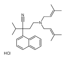 (3-cyano-4-methyl-3-naphthalen-1-ylpentyl)-bis(3-methylbut-2-enyl)azanium,chloride结构式