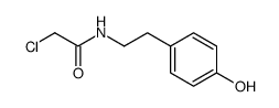 chloro-acetic acid-(4-hydroxy-phenethylamide)结构式