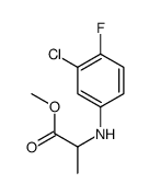 Methyl N-(3-chloro-4-fluorophenyl)alaninate结构式