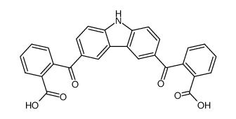 3,6-bis-(2-carboxy-benzoyl)-carbazole Structure