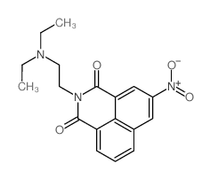 NAPHTHALIMIDE, 2-(2-(DIETHYLAMINO)ETHYL)-5-NITRO- Structure