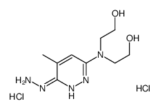 2-[(6-hydrazinyl-5-methylpyridazin-3-yl)-(2-hydroxyethyl)amino]ethanol,dihydrochloride Structure