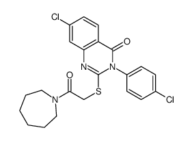 2-[2-(azepan-1-yl)-2-oxoethyl]sulfanyl-7-chloro-3-(4-chlorophenyl)quinazolin-4-one结构式