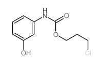 Carbamic acid, (3-hydroxyphenyl)-, 3-chloropropyl ester(9CI) Structure