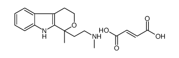(E)-but-2-enedioic acid,N-methyl-2-(1-methyl-4,9-dihydro-3H-pyrano[3,4-b]indol-1-yl)ethanamine结构式