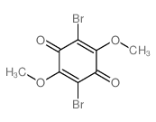 2,5-dibromo-3,6-dimethoxy-cyclohexa-2,5-diene-1,4-dione结构式