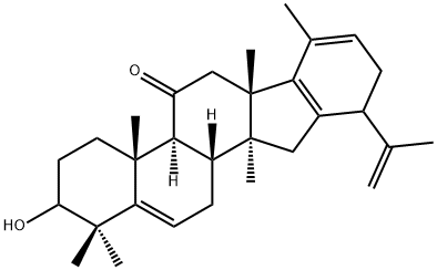 3-Hydroxy-16,24-cyclolanosta-5,16,20(22),25-tetren-11-one Structure