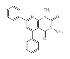 8,10-dimethyl-3,5-diphenyl-2,8,10-triazabicyclo[4.4.0]deca-2,4,11-triene-7,9-dione结构式