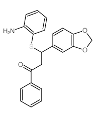 3-((2-Aminophenyl)thio)-3-(1,3-benzodioxol-5-yl)-1-phenyl-1-propanone结构式
