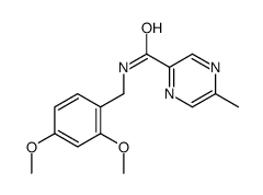 Pyrazinecarboxamide, N-[(2,4-dimethoxyphenyl)methyl]-5-methyl- (9CI) Structure