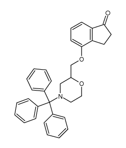 (+/-)-2-[(1-oxoindan-4-yloxy)methyl]-4-triphenylmethylmorpholine结构式