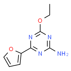 1,3,5-Triazin-2-amine,4-ethoxy-6-(2-furanyl)-(9CI) structure